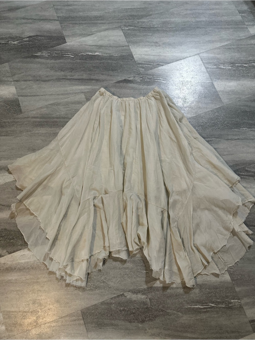Milio Milano Raw Edge Cotton Skirt M